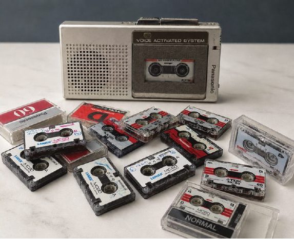 Le magnétophone et les cassettes à l’origine du livre