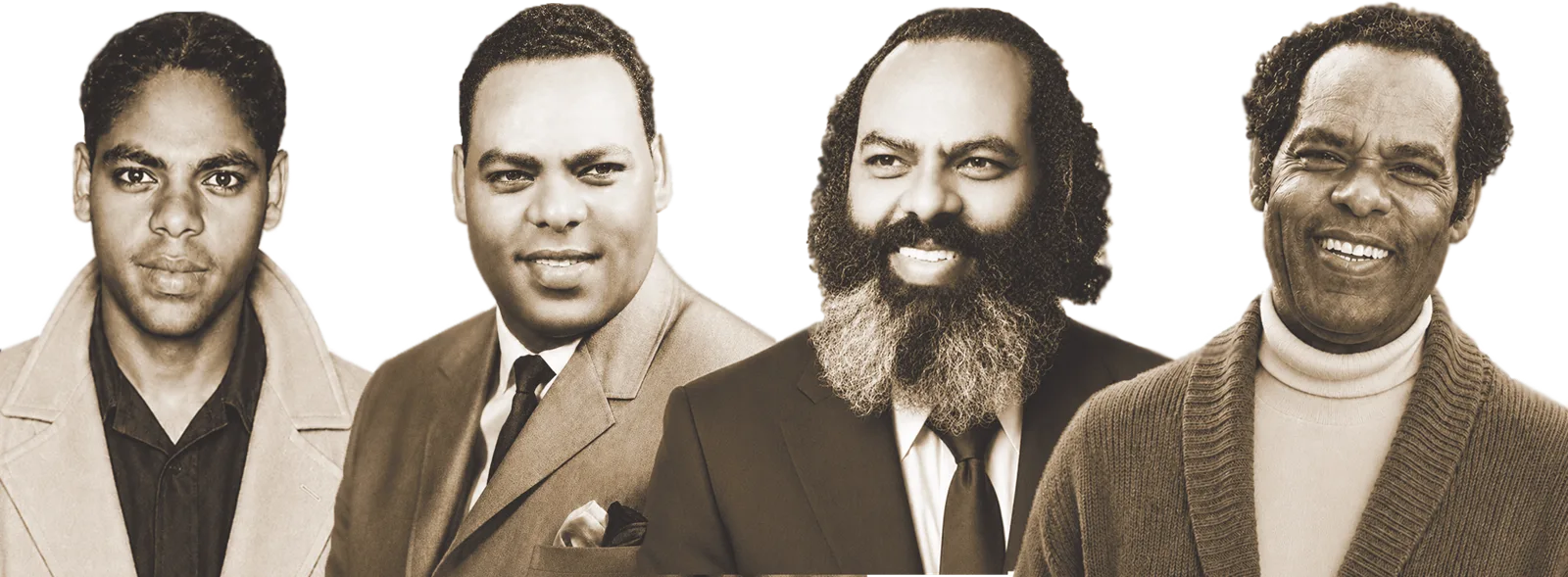 Quatre portraits de Getaneh Worku, 1946, 1963, 1973 et 1975